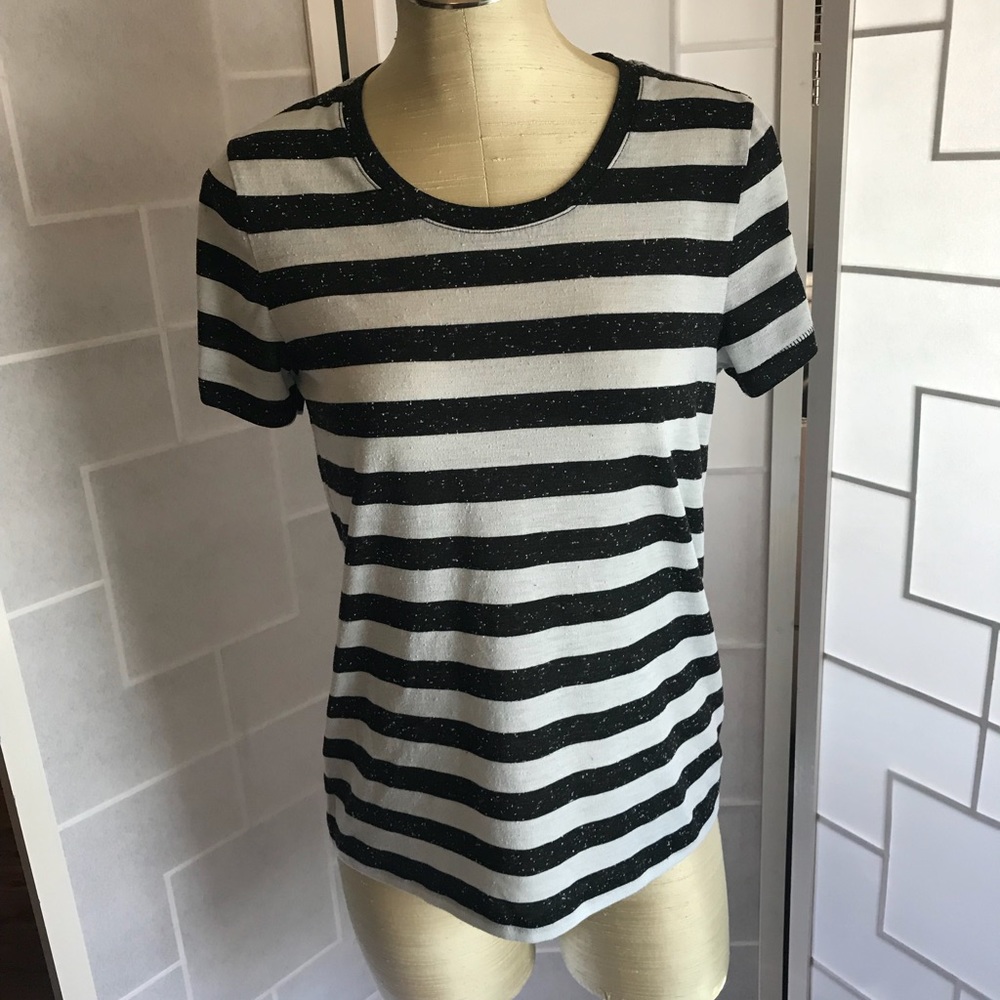 H&M striped speckled tee